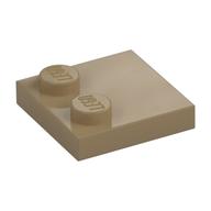 Plate Special 2 x 2 with Only 2 studs — Dark Tan