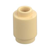 Brick Round 1 x 1 Open Stud — Tan