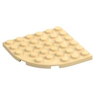 Plate Round Corner 6 x 6 — Tan