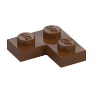 Plate 2 x 2 Corner — Reddish Brown