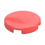 Tile Round 2 x 2 with Bottom Stud Holder — Coral