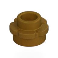 Plant, Flower, Plate Round 1 x 1 with 5 Petals — Pearl Gold