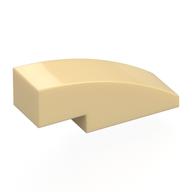 Brick Curved 3 x 1 No Studs — Tan