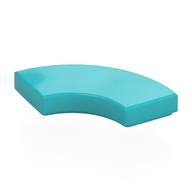 Tile 2 x 2 Curved, Macaroni — Medium Azure