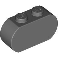 Brick Curved 3 x 1 Round Ends — Dark Bluish Gray