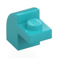 Brick Curved 1 x 2 x 1 1/3 with Curved Top — Medium Azure