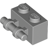 Brick Special 1 x 2 with Handle — Light Bluish Gray
