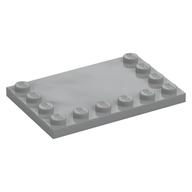 Plate Special 4 x 6 with Studs on 3 Edges — Light Bluish Gray