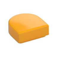 Tile Round 1 x 1 Half Circle — Bright Light Orange