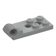 Hinge Plate 2 x 4 with Pin Hole with 2 Holes - Bottom — Light Bluish Gray