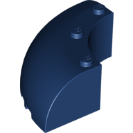 Brick Round Corner 6 x 6 x 2 — Dark Blue