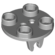 Wheel Holder, Plate, Round 2 x 2 Thin with Clips — Light Bluish Gray