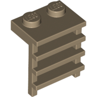 Plate Special 1 x 2 with Ladder — Dark Tan