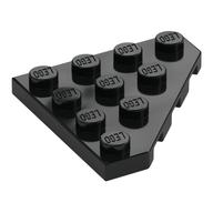 Wedge Plate 4 x 4 Cut Corner — Black