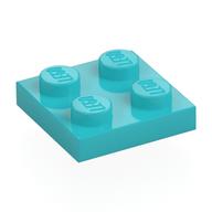 Plate 2 x 2 — Medium Azure