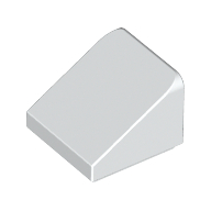 Slope 30° 1 x 1 x 2/3 (Cheese Slope) — White