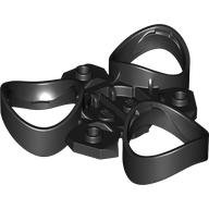 Plate with 3 Sphere Holders — Black
