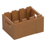 Box / Crate with Handholds 3 x 4 x 1 2/3 — Medium Nougat