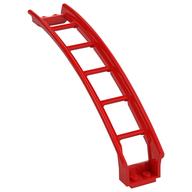 Vehicle Track, Roller Coaster Ramp Large Upper Part, 6 Bricks Elevation — Red