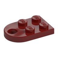 Plate Special 3 x 2 with Rounded End, Hole — Dark Red