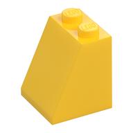 Slope 65° 2 x 2 x 2 with Bottom Tube — Yellow