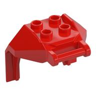 Plate Special, 2 x 2 Studs and Handle, Closed Ends (Mech Chest Plate / Armor) — Red