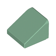 Slope 30° 1 x 1 x 2/3 (Cheese Slope) — Sand Green