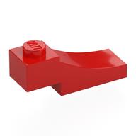Brick Curved, 3 x 1 with 1/3 Inverted Cutout — Red