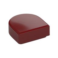 Tile Round 1 x 1 Half Circle — Dark Red
