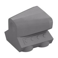 Engine / Air Scoop 2 x 2 — Flat Silver