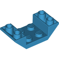Slope Inverted 45° 4 x 2 Double with 2 x 2 Recessed — Dark Azure