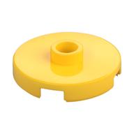 Plate Special Round 2 x 2 with Center Stud (Jumper Plate) — Yellow