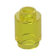 Brick Round 1 x 1 Open Stud — Trans-Yellow