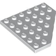 Wedge Plate 6 x 6 Cut Corner — White