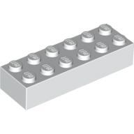 Brick 2 x 6 — White