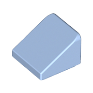 Slope 30° 1 x 1 x 2/3 (Cheese Slope) — Bright Light Blue