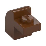 Brick Curved 1 x 2 x 1 1/3 with Curved Top — Reddish Brown