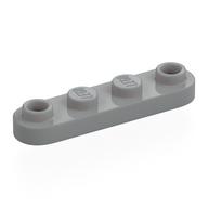 Plate Special 1 x 4 Rounded with 2 Open Studs — Light Bluish Gray