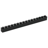 Brick 1 x 16 — Black
