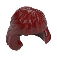 Hair Mid-Length Combed Behind Ear — Dark Red