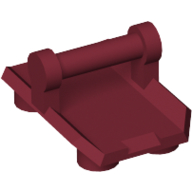 Plate Special / Shield Rectangular with 4 Studs, Handle — Dark Red
