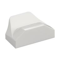 Brick Wedged, Curved 1 x 2 x 2/3 No Studs, Wing End — White