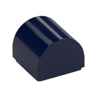 Brick Curved 1 x 1 x 2/3 Double Curved Top, No Studs — Dark Blue