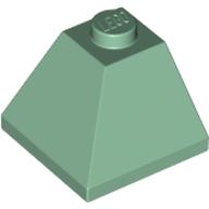 Slope 45° 2 x 2 Double Convex — Sand Green