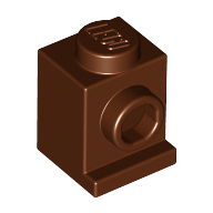 Brick Special 1 x 1 with Headlight — Reddish Brown