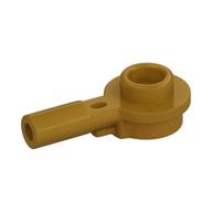 Plate Round 1 x 1 with Hollow Stud and Horizontal Bar 1L — Pearl Gold