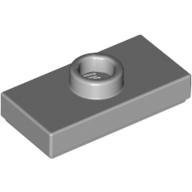 Plate Special 1 x 2 with 1 Stud with Groove and Inside Stud Holder (Jumper) — Light Bluish Gray