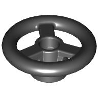 Steering Wheel Small, 2 x 2 — Black