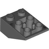 Slope Inverted 33° 3 x 2, Connections between Studs, Ovoid Bottom Pin — Dark Bluish Gray
