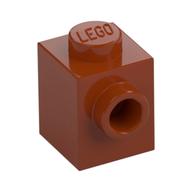 Brick Special 1 x 1 with Stud on 1 Side — Dark Orange